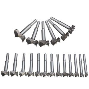YEMAESRE-Mèches Bois,Jeu De Forstner 19 Pièces Fraise Bois Carbure 10Mm-40Mm,Acier Au Tungstène Pour Scie Hss Forets Ensembles Idéal Pour Faire Des Trous À Fond Plat Propres Dans Le Bois - Neuf