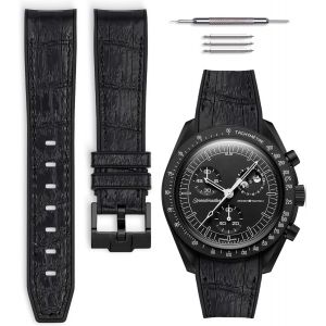 Eryi-Bracelet De Montre Caoutchouc Compatible Avec Omega X Swatch Moonswatch 20mm - Neuf
