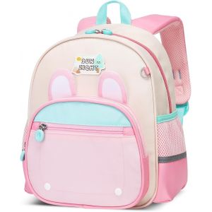 Sac a Dos Maternelle Fille,Cartable Fille Maternelle Léger et Imperméable,Sac école Maternelle Personnalisé Mignon pour tout-petits 2 ans-6ans,Rose - Neuf