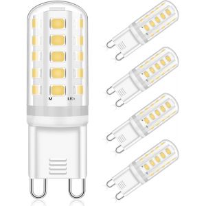 Ampoule Led G9 5w Équivalent Halogène 40w Blanc Naturel 4000k,Ac220-240v Lampe Led G9,Ampoule Led Non Dimmable Pas De Scintillement Ampoule Led G9 Lampe,Angle De Faisceau 360 °,Lot De 4 - Neuf