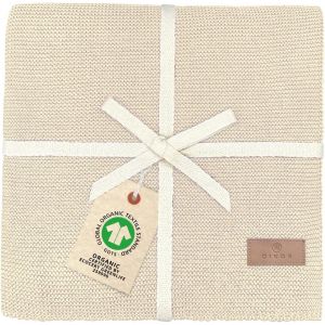 Tianyi-® Couverture Pour Bébé 100% Coton Bio Gots Jaune Moutarde D'hiver Pour Nouveau-Né Fille/Garçon, Tricotée Pour Poussette,Cadeau De Naissance,Équipement Initial De Bébé (Beige Naturel) - Neuf