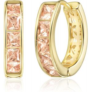 Linawe Petites Créoles, Boucles D'oreilles En Forme De Piercing, Boucles D'oreilles Hélicoïdales, Bijoux Sans Nickel Pour Femmes, Mini-Créoles En Or Rose Et Argent - Neuf