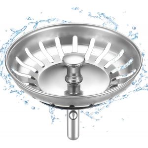 Jgd-80mm Bouchon D'evier De Cuisine - &Eacute;paissi Acier Inoxydable Panier Pour Bonde Evier Cuisine - Cr&eacute;pine D'&eacute;vier Universelle Anti Colmatage Avec Attrape Cheveux Et Filtre Pour &Eacute;viers De Cuisine - Neuf