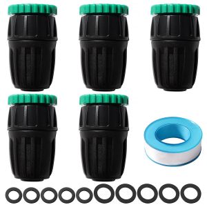 5 Pièces G1/2 G3/4 à 15/20 mm Adaptateur de Micro Irrigation, Micro Irrigation Raccord Rapide Convient, Raccords D'irrigation pour l'agriculture, avec Boucle Verrouillage, pour Pelouses - Neuf