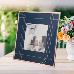 Cadre photo carre plaque cuivre pour affiche, decoration de table, 10 x 15 cm - Neuf