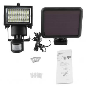 Hjlian Applique Murale D'exterieur A 100 Led Avec Detecteur De Mouvement Et Energie Solaire, Lampe De Jardin Infrarouge - Neuf