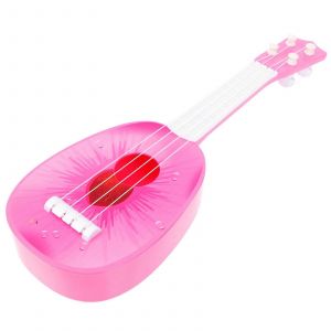 Guitare Ukulélé En Plastique Pour Enfants, Jouet Éducatif D'apprentissage Précoce Pour Enfants, Amusant D'été, Design Dynamique, 1 Pièce - Neuf