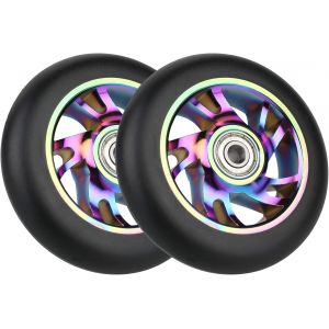 Pro Stunt Scooter Wheels 100 Mm, 2pcs Scooter Replacement Wheels With Abec 9 Bearing, Compatible Stunt Scooter And Most Freestyle Scooters With 100 Mm Wheels - Neuf