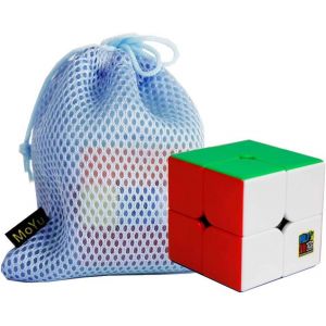 MoYu MoFang JiaoShi Meilong M Cube 2x2 Cube Cubing Classroom Meilong 2 M 2x2x2 Puzzle en Douceur Casse-t&ecirc;te Cube Puzzle avec Un Sac de Cube(2x2 Stickerless) - Neuf