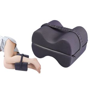 Coussin De Jambe En Mousse &Agrave; M&eacute;moire De Forme Pour Soulager Et Soutenir Les Douleurs Articulaires, Housse Lavable, Sangle Ajustable, Design Antid&eacute;rapant - Neuf