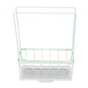 Hjlian Organiseur D'evier De Cuisine Avec Bac De Vidange, Support De Rangement Pour Eponges, Serviettes, Chiffons, Brosses, Vert - Neuf