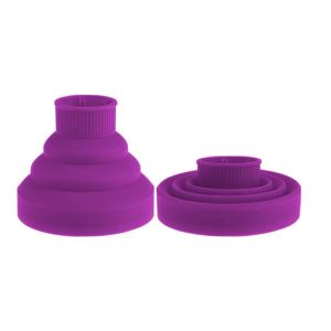 (Violet 1pc) Sèche-Cheveux Diffuseur Pliable En Silicone Diffuseur Universel D'un Sèche-Cheveux Attachement Naturel, Frisés, Ondulés Cheveux, Salon De Coiffure Et De Voyage - Neuf
