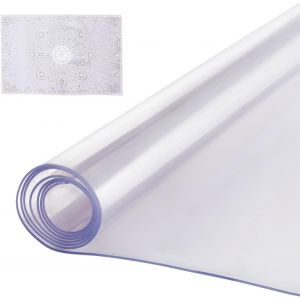 ChenQuanSarl-Nappe Rectangle Transparente 106,7X182,9 Cm Épaisseur 2 Mm, Film De Table Transparent En Pvc, Imperméable Et Facile À Nettoyer, Protection De Table Pour Bureau, Cuisine Restaurant Salle - Neuf