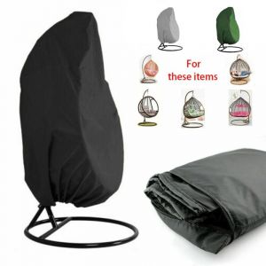 Housse De Protection Pour Fauteuil Suspendu, Coupe-Vent, Anti-Uv, Tissu Oxford Robuste 190 X 115 Cm (Noir) - Neuf