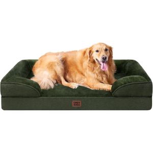 Panier Petit Chien Orthopedique, Memoire De Forme Lit Pour Chien Dehoussable Lavable, Canapé Chiens Dehoussable Imperméable, Beige - Neuf