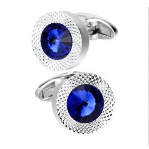 Boutons De Manchette Blauw Crystal Cone Homme Avocat Classique Prism Manchette Bouton Chemise Gauche - Neuf