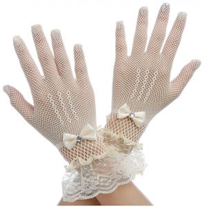 Dentelle Florale Courte En Tulle Cr&egrave;me Solaire Gants Pour Femmes, &Eacute;v&eacute;nement-Pr&ecirc;t, L&eacute;ger, Confortable, &Eacute;l&eacute;gant Style - Neuf