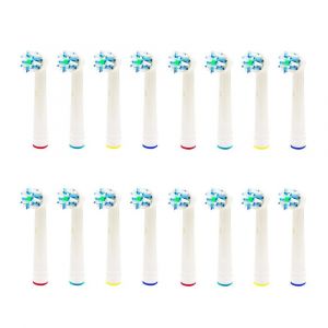 16 T&ecirc;tes De Rechange Pour Brosses &Agrave; Dents &Eacute;lectriques Compatibles Avec Les Mod&egrave;les Oral-B - Neuf