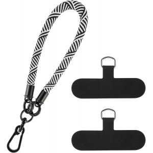 KAL-Dragonne De Poignet, Lanière De Téléphone Anti-Perte Avec 2 Patchs Ultra Fins Pour Porte-Clés, Appareil Photo, Accessoires De Téléphone - Neuf
