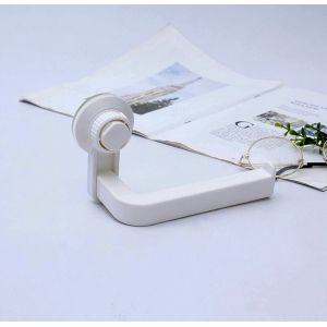 Blanc Auto-Adhésif Mural Papier Toilette Rouleau De Support Avec Ventouse Pour Salle De Bain Et De Cuisine, Aspirateur Absorption, Des Ongles Mur Libre, Imperméable Et Résistant À L'humidité - Neuf