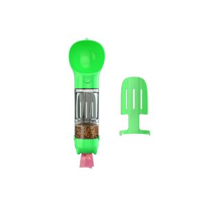 Bouteille D'eau 4 En 1 Pour Animaux De Compagnie Avec R&eacute;cipient Pour Nourriture Et Ramasse-Crottes, Capacit&eacute; De 300 Ml - Neuf