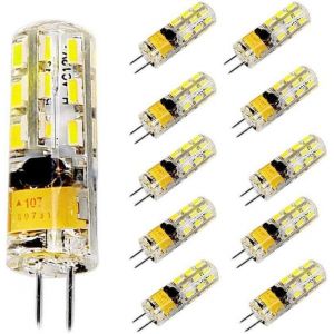 Pocketman Paquet De 10 2 Watt Ac/Dc 12v G4 Led Ampoules,Equivalent &Agrave; L'ampoule De La Lampe Halog&egrave;ne De 20w,3000k Lumi&egrave;re Chaude - Neuf