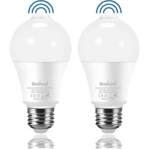Kalanka-Ampoule Led Detecteur De Mouvement Pir, E27 Culot Viss&iquest;&iquest;, 12w, 1000 Lumens (&iquest;&iquest;Quivalent De 100 Watts), 220v, 6000k Blanc Froid, Ampoules D'&iquest;&iquest;Clairage De S&iquest;&iquest;Curit&iquest;&iquest;, Lot De 2 - Neuf