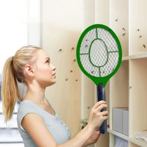 Raquette électrique à insectes volants,Zapper chauve-souris,tapette à insectes portative,tueur de moustiques,lutte antiparasitaire pour insectes de chambre à coucher - Type Green #B - Neuf