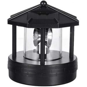 Phare Solaire Gyrophare Led Lampes Lampe De Fumée De Jardin Extérieur Pour Patio Cour Paysage Décoratif - Neuf