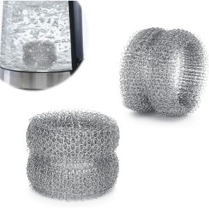 KALANKA-Anneau Éliminateur Calcaire, 2 Pièces Acier Inoxydable Anneau Anti Calcaire, Réutilisable, Sans Odeur Anneau Anticalcaire pour Bouilloires et Théières, Élimine Calcaire et Impuretés - Neuf