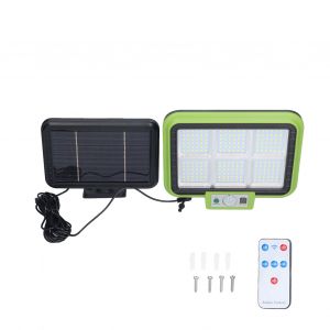 Hjlian Lampe Solaire A Panneaux Rotatifs, Batterie Rechargeable, Detecteur De Mouvement, Eclairage Etanche Pour Jardin - Neuf