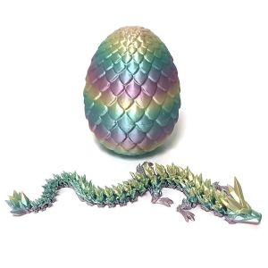 Oeuf de dragon imprimé en 3D Articulated Dragon Crystal Dragon Fidget Toy - Neuf