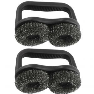 Barbecue Grill Brosse 2 Pi&egrave;ce Acier Inoxydable &Agrave; Double-Pad Machine D'&eacute;purateur De Avec Facile-Poign&eacute;e Pour Les Grillades En Plein Air - Neuf