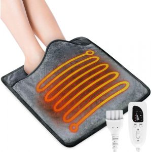 Chauffe-Pieds Electrique, Lavable Chauffe Pieds, Couverture Chauffante pour Pieds, Extinction Automatique, pour les Pieds,le Dos et Tout le Corps pour Femmes Hommes(Gris fonc&eacute;) - Neuf