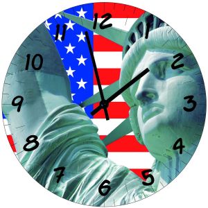 Horloge en verre statue de la liberté  29 cm - Neuf