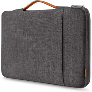 KALANKA-Housse 13-13,6 Pouces Ordinateur Portable Compatible avec 13 MacBook Air/Pro M3/M2/M1 2024-2012, 14 MacBook Pro M3/M2/M1 Pro/Max 2023-2021, 12.3 Surface Pro 11/10/9 /X/8/7/6/5/4/3, Gris Foncé - Neuf