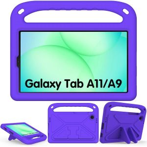 Coque Enfant Pour Samsung Galaxy Tab A9 8.7""/ Galaxy Tab A11 (8.7 Pouces) Sm-X110/Sm-X115/Sm-X133/Sm-X135, Violet - Neuf