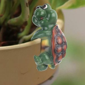 MEVRONISSHOP-Figurine Tortue &agrave; Suspendre pour Pot Fleurs, Jolie Statue Tortue en R&eacute;sine Animaux R&eacute;sine Jardin D&eacute;coration Amusante pour Maison Jardin Terrasse Pelouse Cour - Neuf