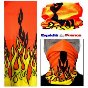 Masque Cache-Nez Tour De Cou Bandeau Tube Cagoule Multifonction Flammes Microfibre Respirante Moto V&eacute;lo Randonn&eacute;e Ski Trottinette Scooter Trek Mode Foulard Biker... - Neuf