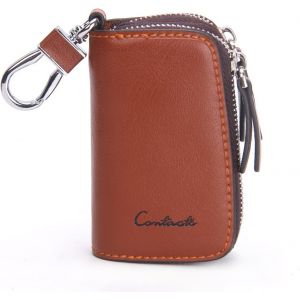 CAUC-Grand &eacute;tui en cuir pour cl&eacute; de voiture - Unisexe - 2 fermetures &eacute;clair - Neuf