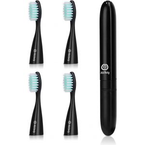 Brosse &Agrave; Dents &Eacute;lectrique De Voyage Mitbuty Avec T&ecirc;tes De Brosse De Rechange,Brosse &Agrave; Dents Voyage &Eacute;lectrique Sonique Portable &Eacute;tanche Ipx6 Fonctionnant Sur Piles-&Eacute;tui Brosse A Dent Inclus. - Neuf
