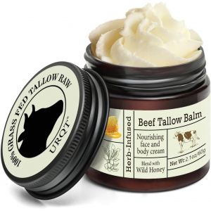 Checarzhn--No1-Baume Au Miel Et Au Suif De B?Uf ¿ Baume Au Suif De B?Uf Pour La Peau, Baume Au Suif De B?Uf Biologique Nourri À Lherbe Profondément Nourrissant, Crème De Soin Hydratante Pour La Peau - Neuf