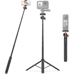 lbgwp60-Trépied Pour Gopro Hero, Perche À Selfie Rotative Avec Pince De Téléphone Pour Iphone Et Autres Téléphones, Pour Youtube, Streaming En Direct, Voyage - Neuf