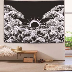 (Vague, 150x130cm) Tapisserie murale Dremisland Tapisserie Mandala Grande vague - Neuf