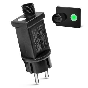 Aiou-31v 9w Clignoteur Pour Guirlande Lumineuse,8 Modes Led Transformateur 31v Étanche Ip44 Avec Fonction Minuterie Prise Clignotante Pour Éclairage De Noël,Rideau Lumineux,Lumineuse - Neuf