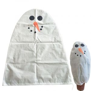 PC No&euml;l de l'Usine &agrave; Froid, Capot de Protection (Bonhomme de neige de la Carotte), 90 cm x 110 cm, Froid-R&eacute;sistant &agrave; la Voile Rouleau, R&eacute;utilisable Anti-Gel pour la Protection des V&eacute;g&eacute;taux Sac Olive - Neuf