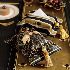 2 Pcs R&eacute;tro Or Gland Bo&icirc;te De Tissus De Style Moderne, Lumi&egrave;re, Luxe Classique Courte Imprim&eacute; En Peluche Tissu Bo&icirc;te De Rangement Pour La Maison Salle De S&eacute;jour Mont&eacute; Sur V&eacute;hicule (Tissus Et Autres Produits Ne Sont Pas Exclus) - Neuf