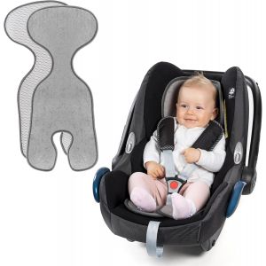 Nouvelhorizonstore-Coussin Siege Auto &Eacute;t&eacute;, Compatible Avec Maxi-Cosi, Cybex Et Autres, Assise Pour Cosy Bebe Respirante, Anti-Transpiration, Prot&egrave;ge Des Taches, Gris - Neuf