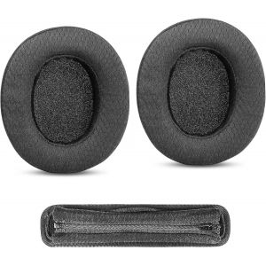 KAL-Remplacement Des Coussinets Et De L'Arceau Compatible Avec Skullcandy Crusher Evo Wireless Headphone Coussinets D'Oreille En Tissu Respirant/Mousse Haute Densité - Neuf