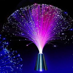 Lampe À Fibre Optique Lumière À Fibre Optique À Changement De Couleur Veilleuse De Fontaine À Fibre Optique À Piles - Neuf